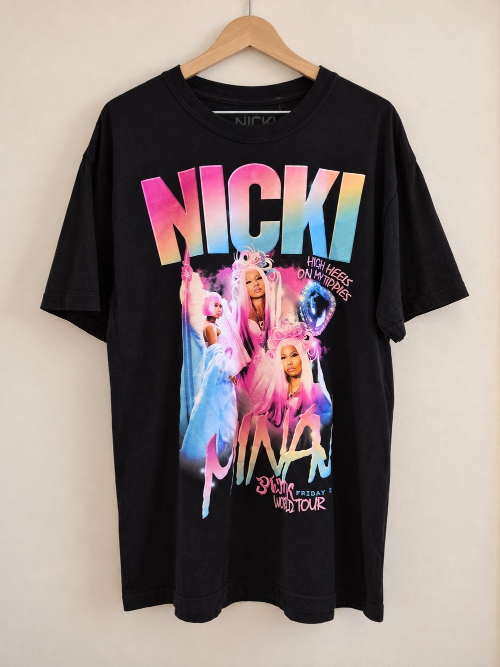 Nicki Minaj Pink Friday 2 World Tour Graphic T-Shirt Unisex Large